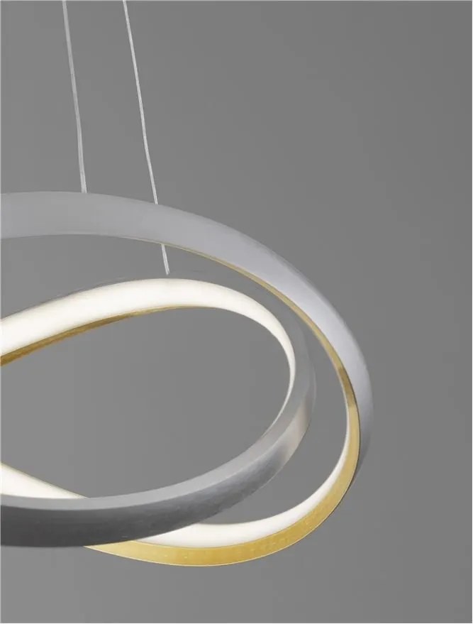 Lustra LED suspendata cu telecomanda ODREY argintie