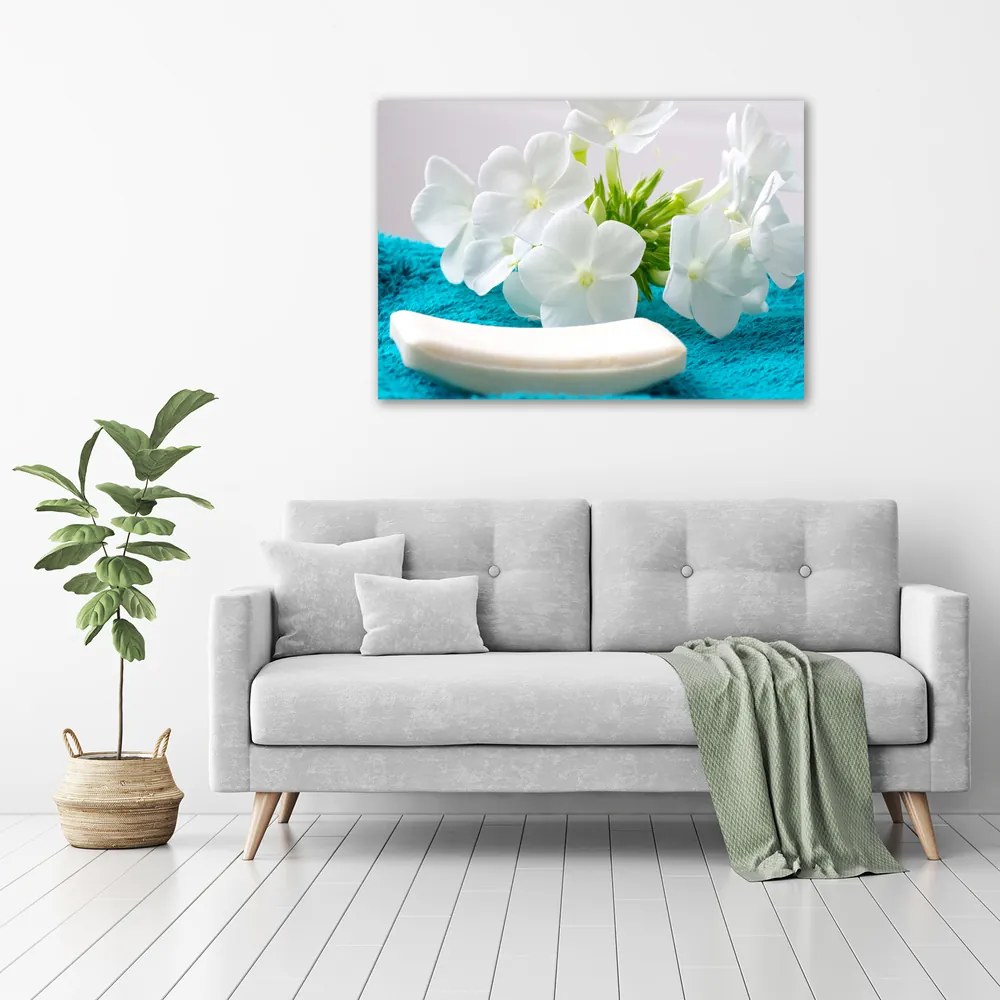Tablou canvas Flori albe spa