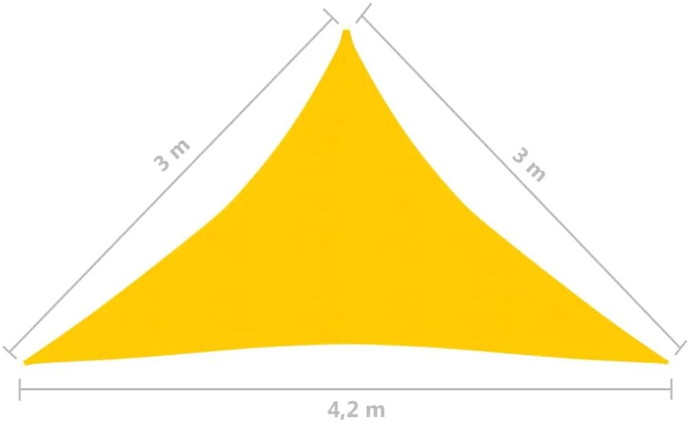 Panza parasolar, galben, 3x3x4,2 m, HDPE, 160 g m   Galben, 3 x 3 x 4.2 m