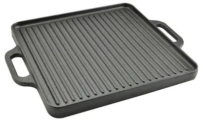 Placa grill BBQ dubla fata 42x42cm, fonta Perfect Home 12971