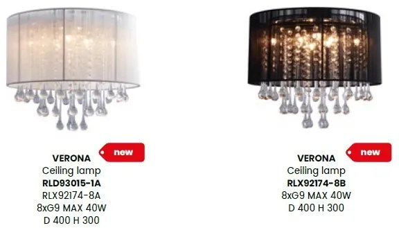 Lustra aplicata design elegant Verona alb