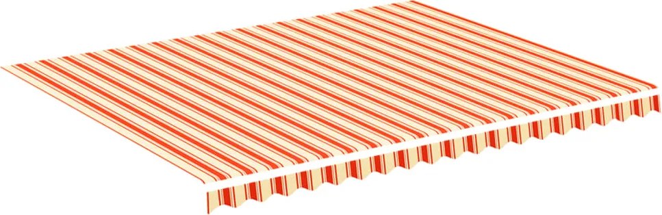 vidaXL Pânză de rezervă copertină, galben și portocaliu, 4,5x3,5 m