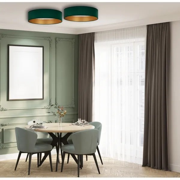 Plafonieră LED VELVET STAR LED/24W/230V d. 40 cm verde/aurie Brilagi