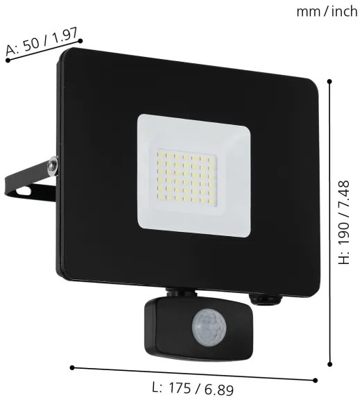 Eglo 97462 - LED Proiector cu senzor FAEDO 3 LED/30W/230V