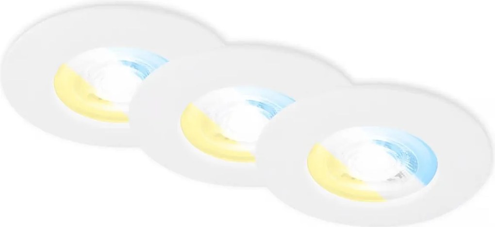 Briloner 7605036 - SET 3 spoturi LED încastrate pentru baie 3xLED/4,9W/230V IP44 alb
