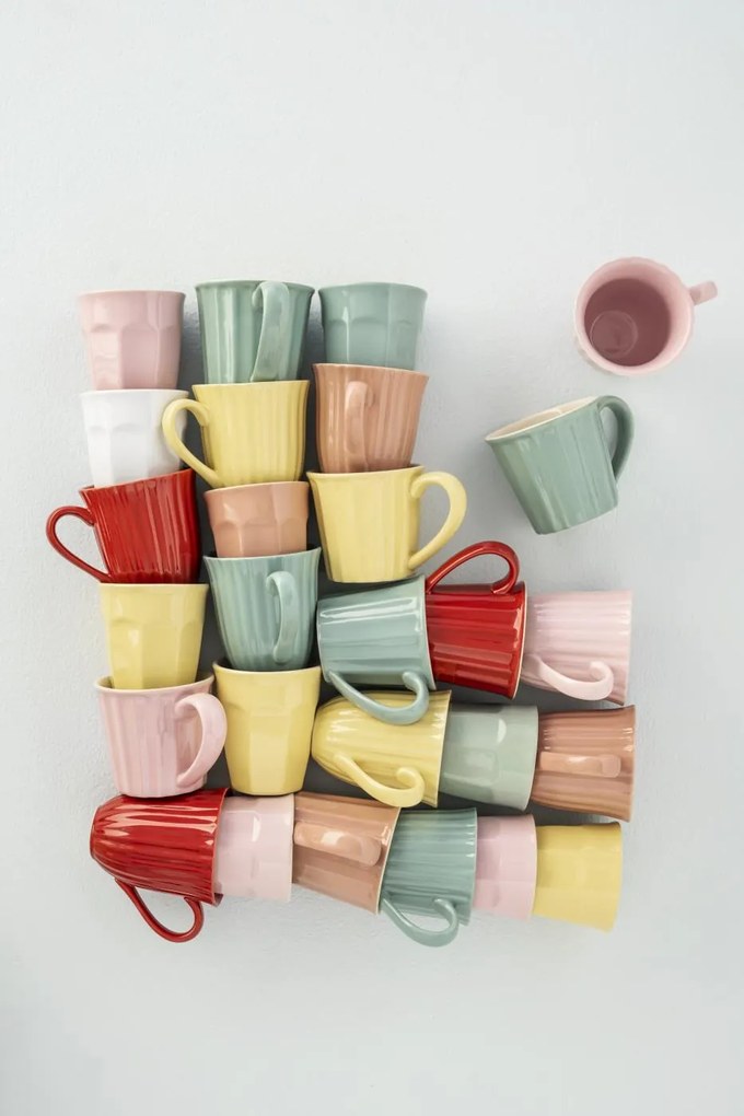 IB Laursen Cana din ceramica galbena cu striuri MYNTE LEMONADE