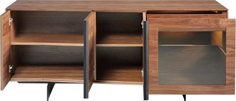 Comoda moderna cu design original si iluminat LED Wood