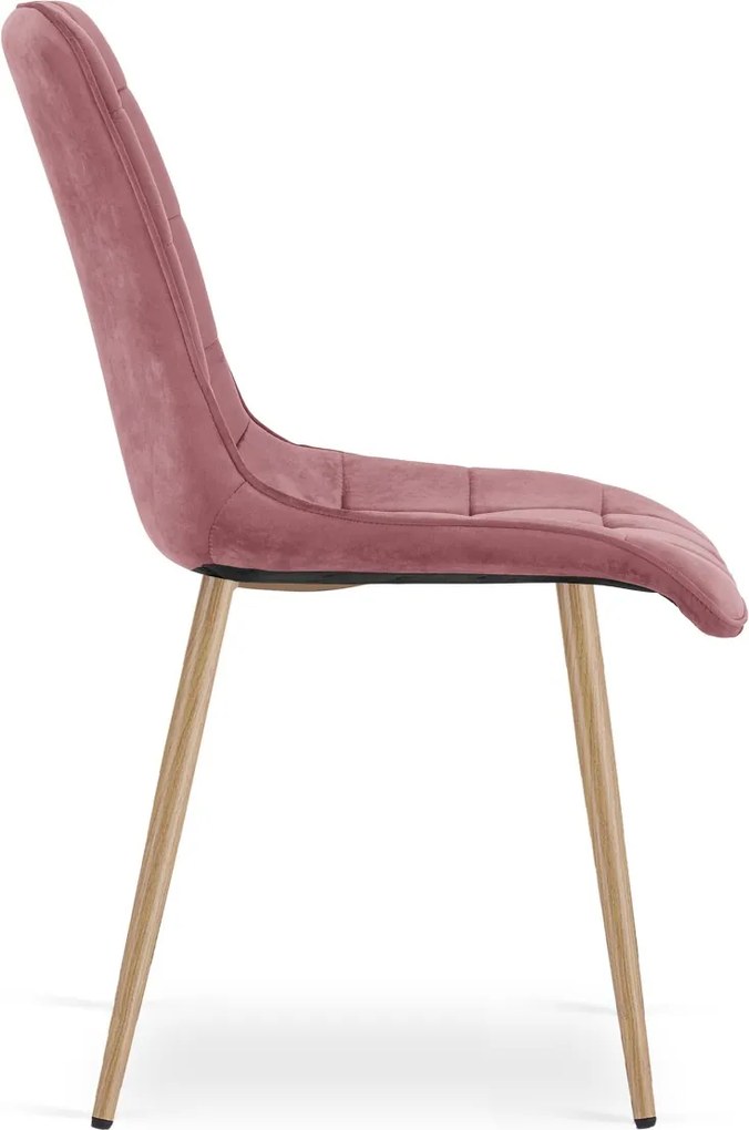 Scaun de masa SPLIT VELVET, roz