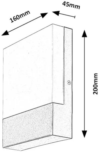 Aplică LED de exterior Rabalux 77097 GIMONE LED/10W/230V IP44 negru