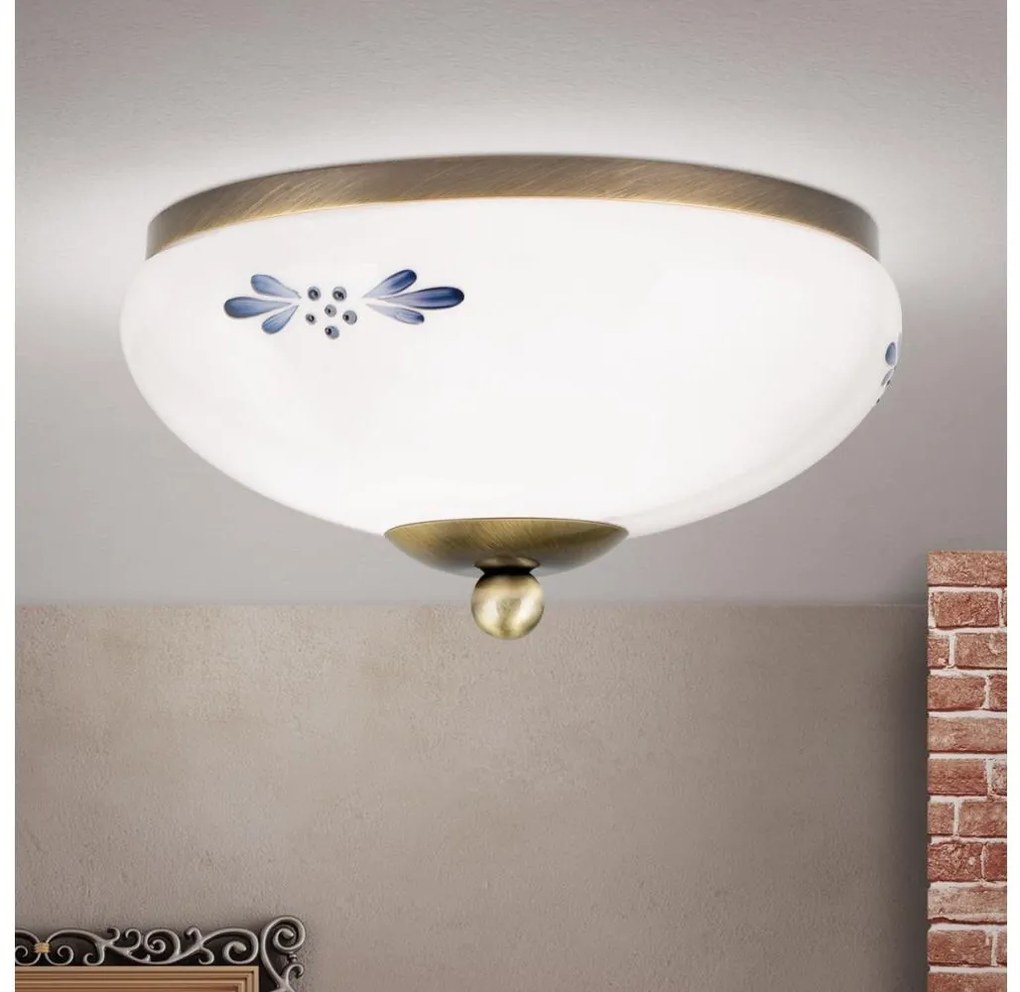 Plafonieră Orion DL 7-672 LANDHAUS 1xE27/60W/230V d. 21 cm bronz/alb