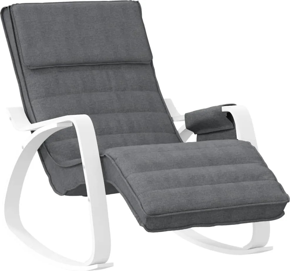 vidaXL Scaun balansoar, gri închis, material textil