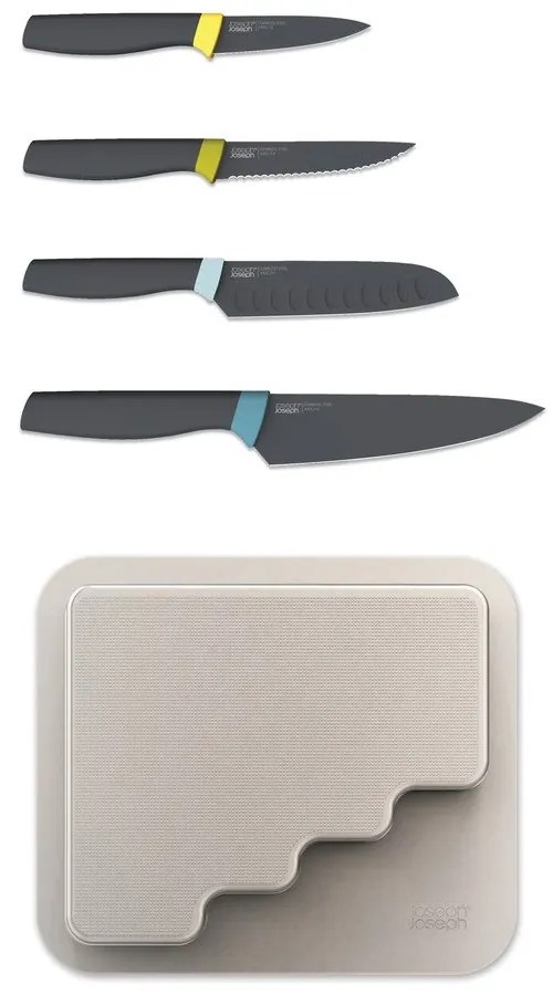 Set de cuțite cu suport din oțel inoxidabil 4 buc. DoorStore™ – Joseph Joseph