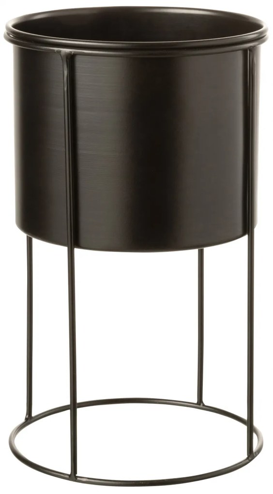 Suport pentru flori Blacky L, negru, 18X32 cm