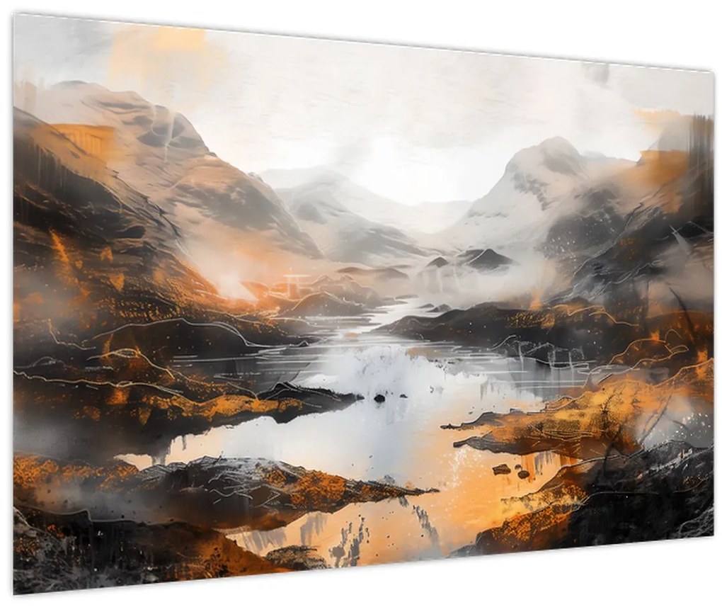 Tablou - Pictura peisajelor montane (90x60 cm)