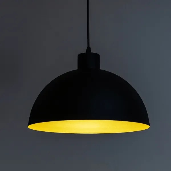 Pendul VESPER pe cablu, 1xE27/15W/230 V, Ø 18 cm, negru/auriu