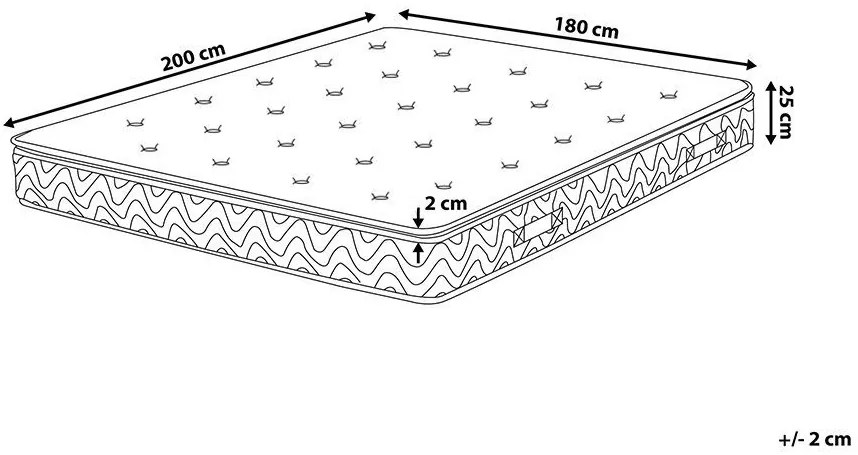 Saltea cu arcuri individuale 180x200 cm LAXAR. 1023395