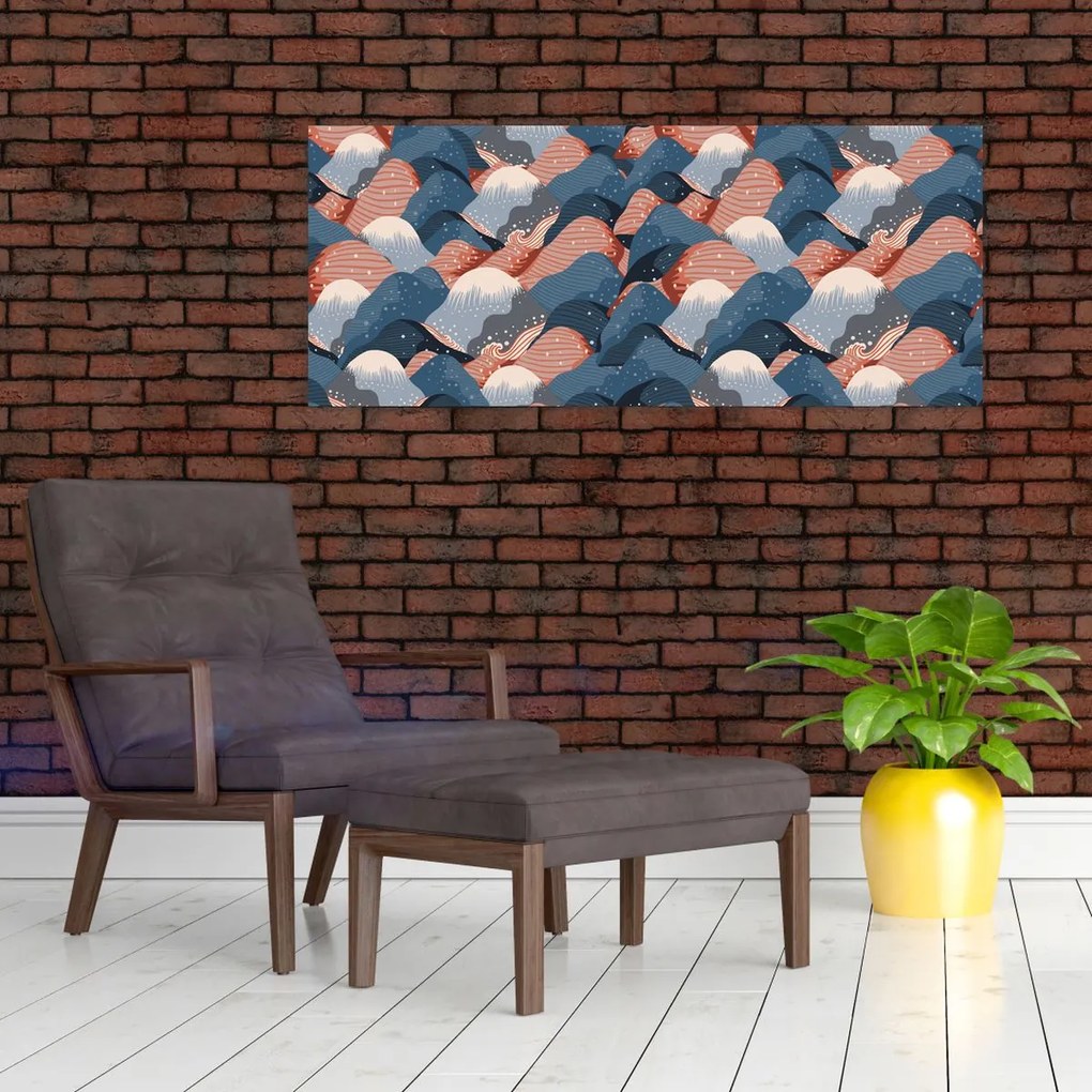 Tablou - Valuri și dealuri (120x50 cm)