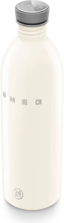 Sticla Smeg Urban WBF02CR, 1 l, Inchidere ermetica, Fara VRA, Otel inoxidabil, Crem