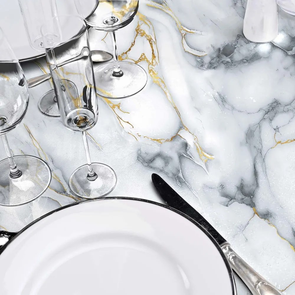 Față de masă lavabilă ø 160 cm Marquina – douceur d'intérieur