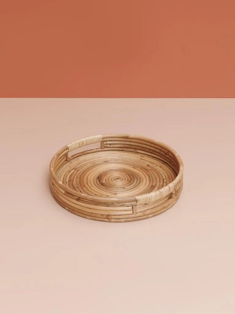 Set 3 tavi din rattan natural – S/3, H8 x Ø 60 cm