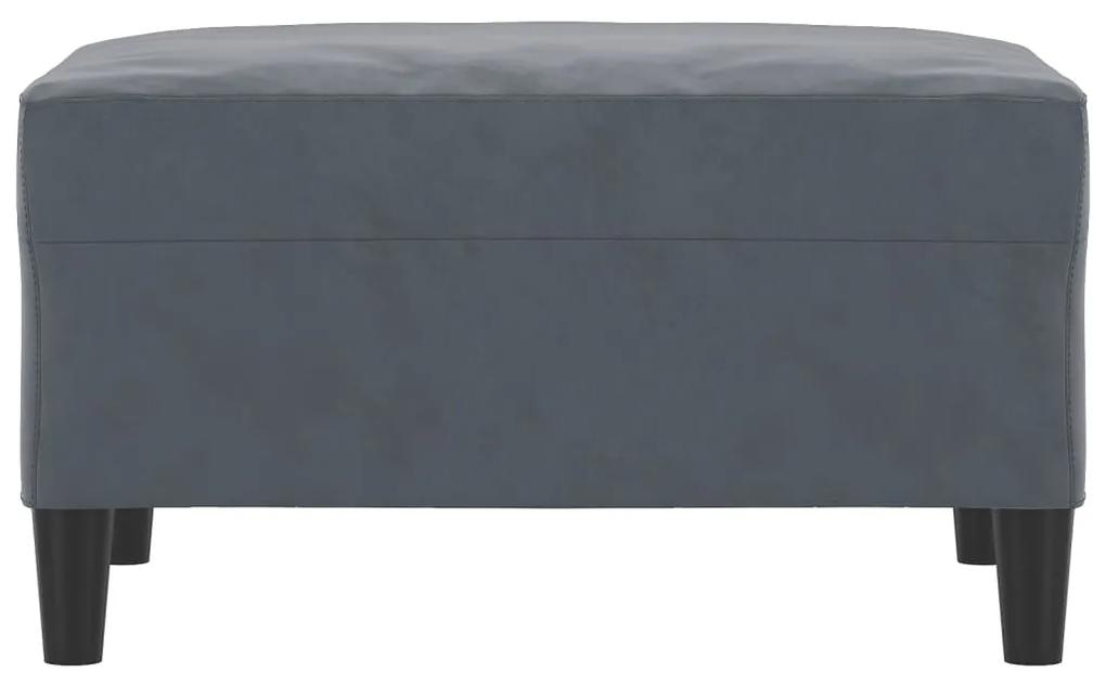 Taburet, gri inchis, 70x55x41 cm, catifea