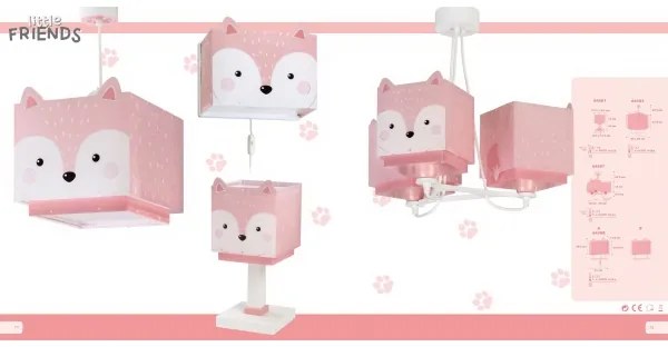 Dalber 64582 - Lustră copii LITTLE FOX 1xE27/60W/230V
