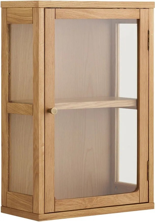Vitrină în culoare naturală suspendată 40x60x20 cm Zamora – House Nordic