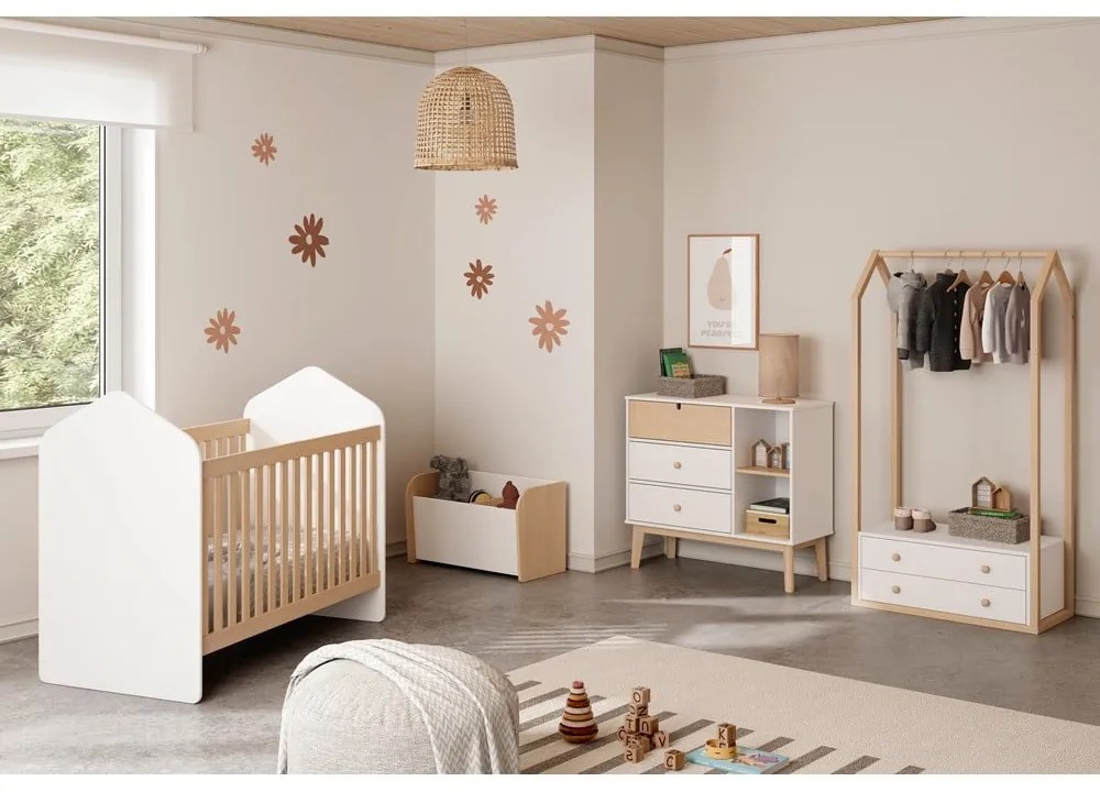 Șifonier pentru copii alb 80x170 cm Esteban – Marckeric