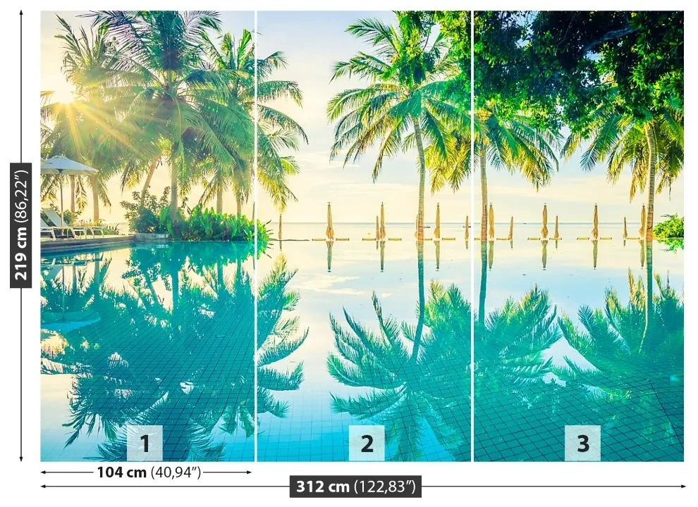 Fototapet Palms Pool