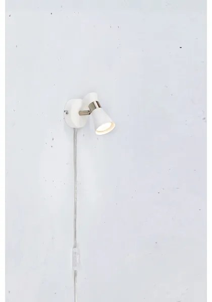 Spot de perete FOLIE 1xGU10/7W/230V alb/crom mat