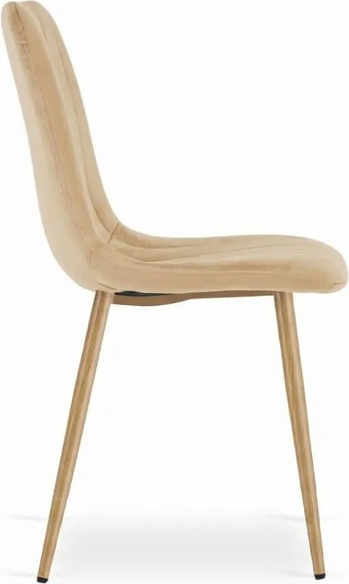 Scaun de catifea crem LAVA BUTTER CREAM