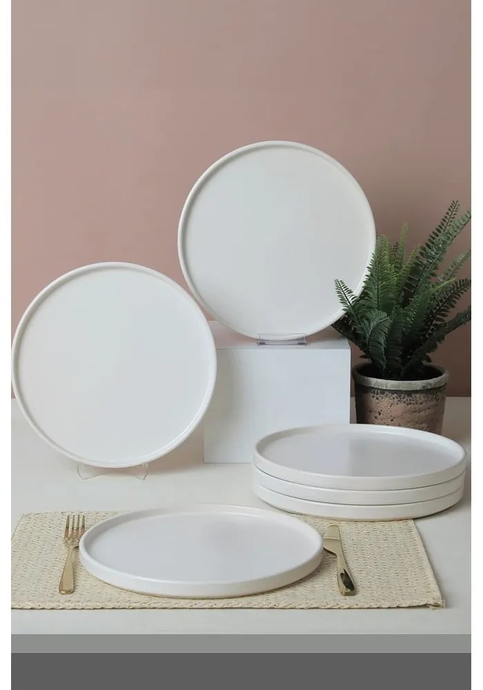 Farfurii albe 6 buc. din ceramică ø 27 cm – Hermia