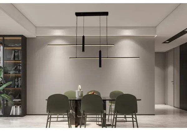 Lustră LED dimabilă pe cablu LED/70W/230V 3000-6500K + telecomandă