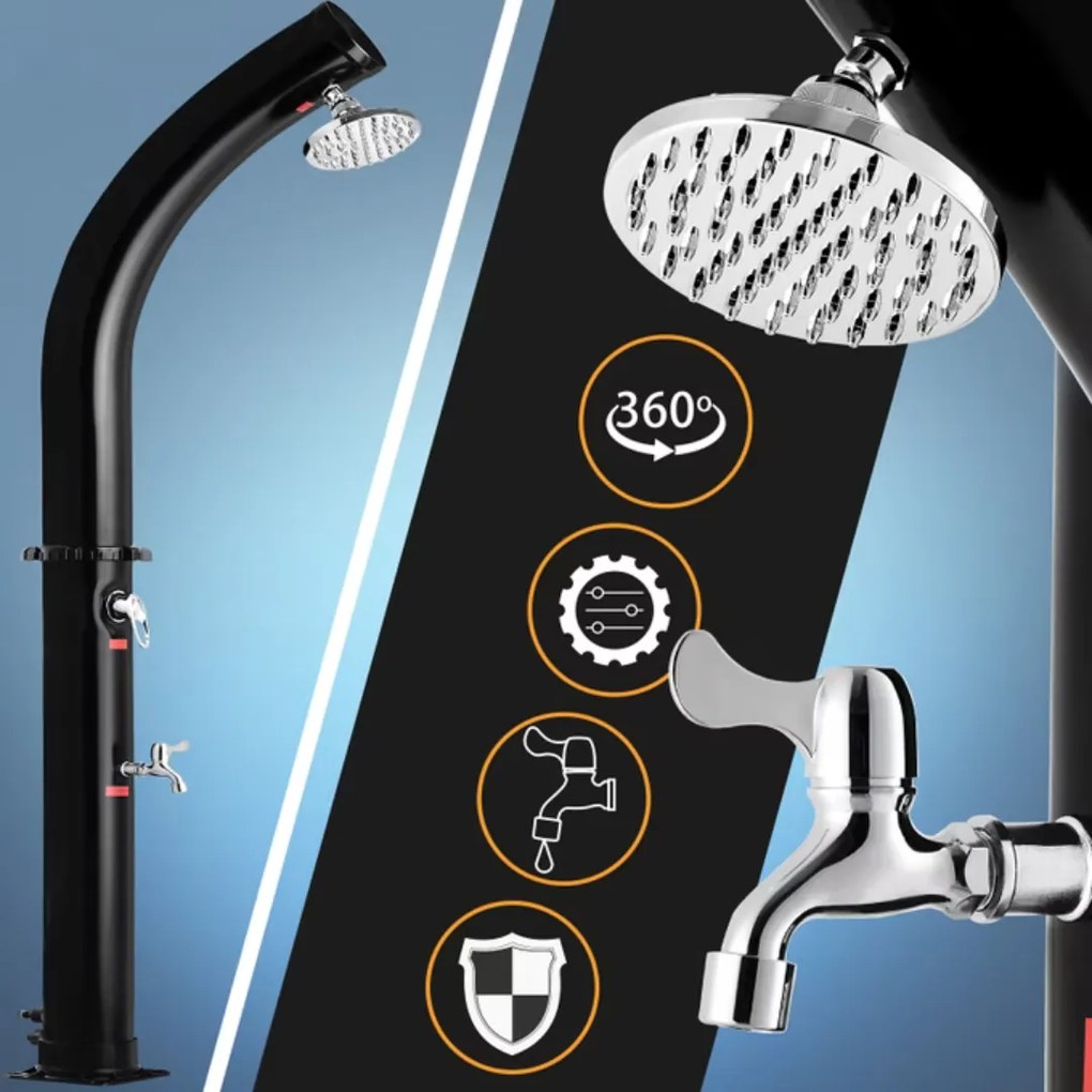 Duș solar BOW. 20l, negru Monzana