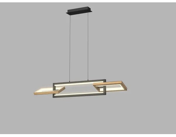 Lustră LED dimabilă pe cablu Wofi 7022-306 MATERA LED/30W/230V negru/maro