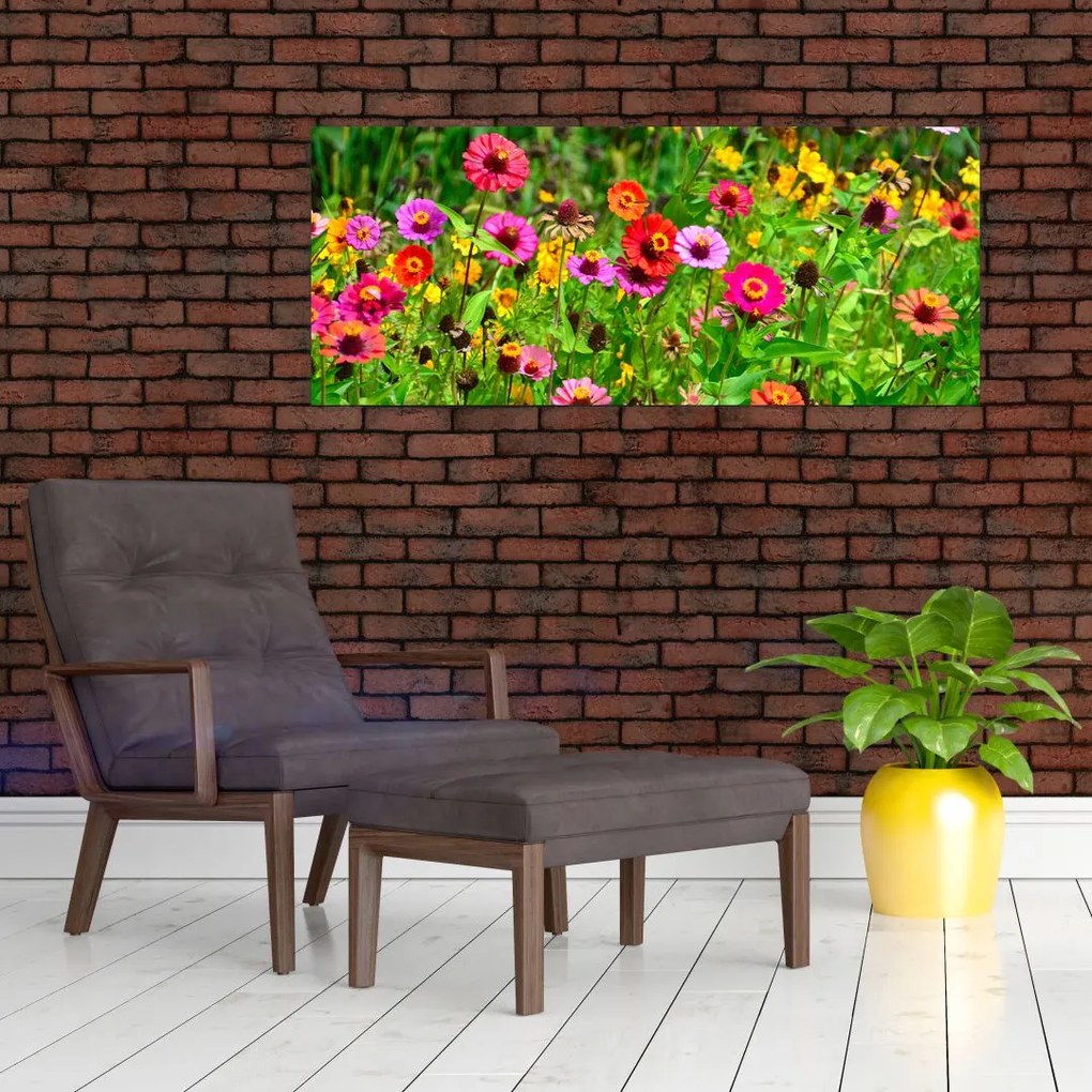 Tablou cu flori de luncă (120x50 cm)