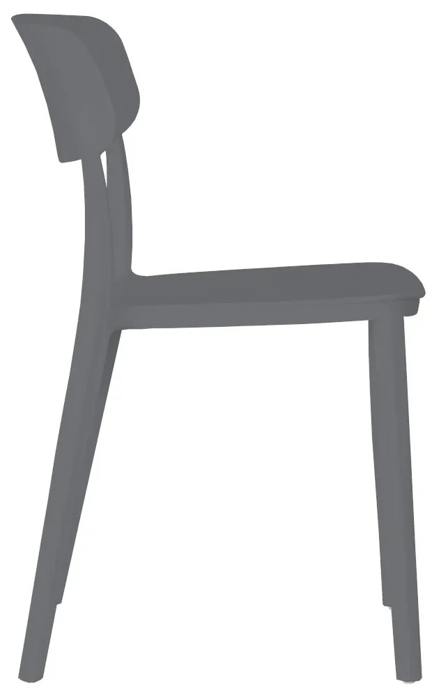 Scaun din plastic KALIOS, gri