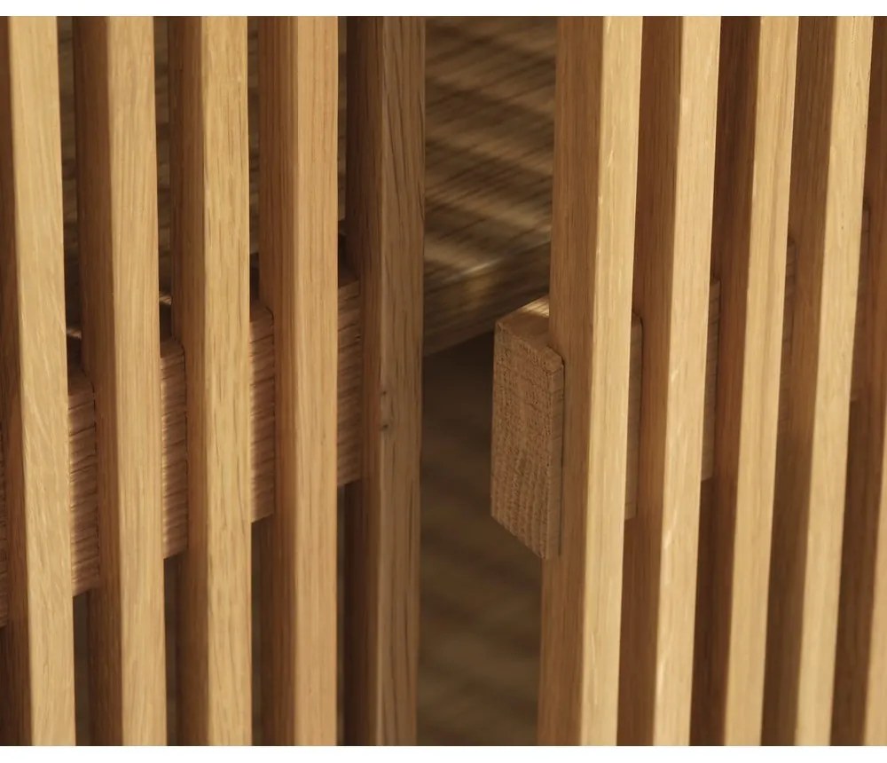 Dulap în culoare naturală cu aspect de lemn de stejar 95x140 cm Tiber – Unique Furniture