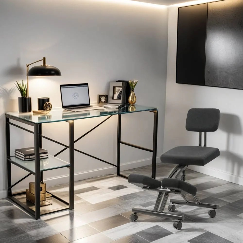 Scaun ergonomic kneeling chair OFF 094 negru