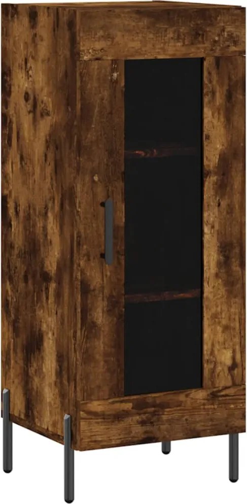 vidaXL Servantă, stejar fumuriu, 34,5x34x90 cm, lemn compozit