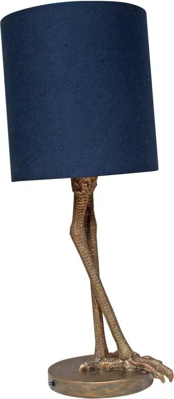 Lampa de masa, din rasina, cu abajur din bumbac, Anda