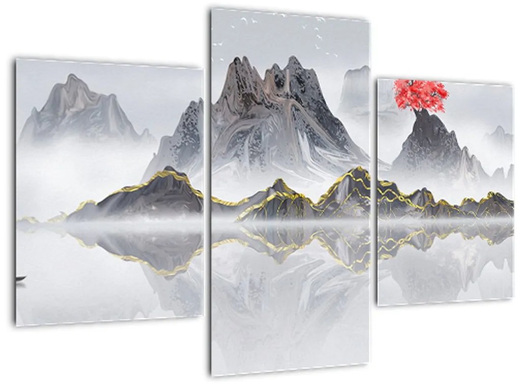 Tablou - Munții în ceață (90x60 cm)