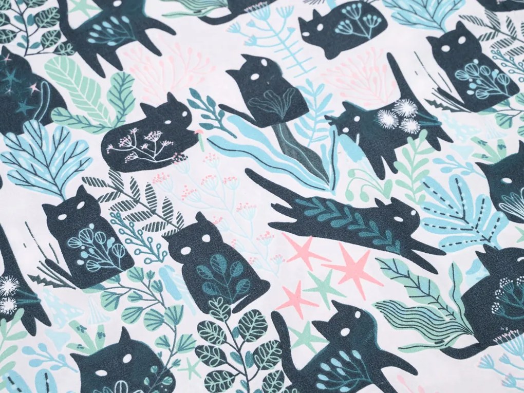 Lenjerie de pat din microfibra CREEPY CATS colorat Dimensiune lenjerie de pat: 70 x 90 cm | 140 x 200 cm