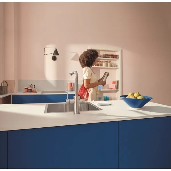 GROHE 30601DC0 - Baterie pentru chiuvetă BLUE PURE cu pipa extractibilă, finisaj inox