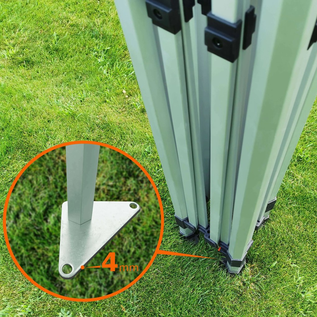 Soluție exclusivă pentru marketingul dumneavoastră: Cort tip foarfecă 2x2 m – Fără efort, cu impact maxim! - cu 3 pereți - Roșu