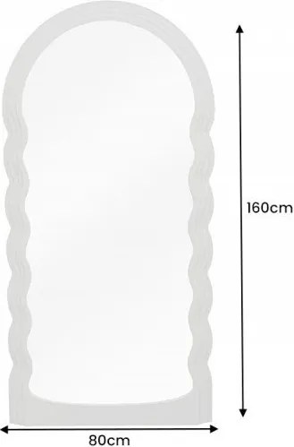 Oglinda de perete design modern Wave 160cm, greige
