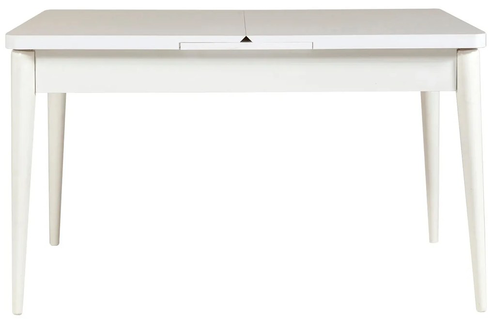 Masă de sufragerie extensibilă cu 2 scaune și bancă Vlasta (alb + antracit). 1073068
