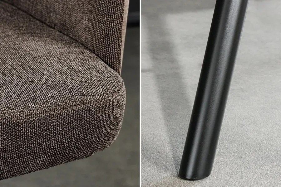 Scaun de bar pivotant BIG GEORGE taupe