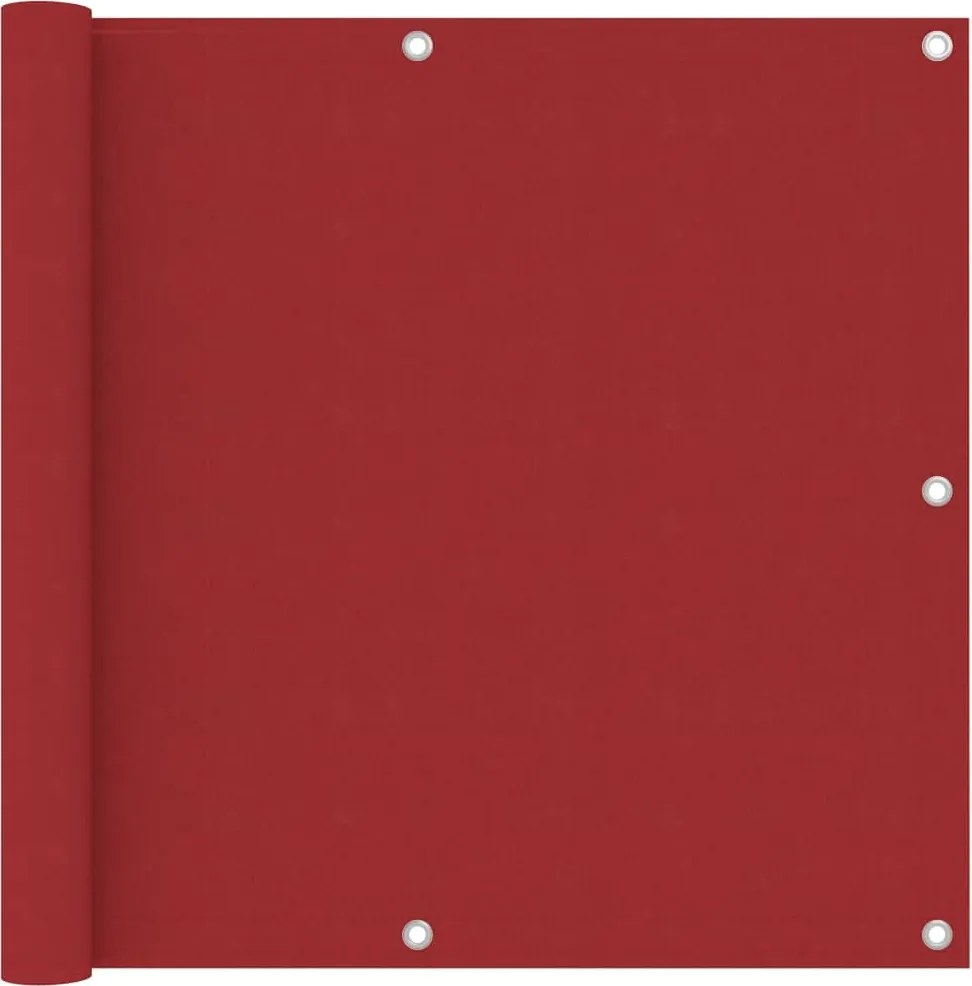 vidaXL Paravan de balcon, roșu, 90 x 400 cm, țesătură oxford