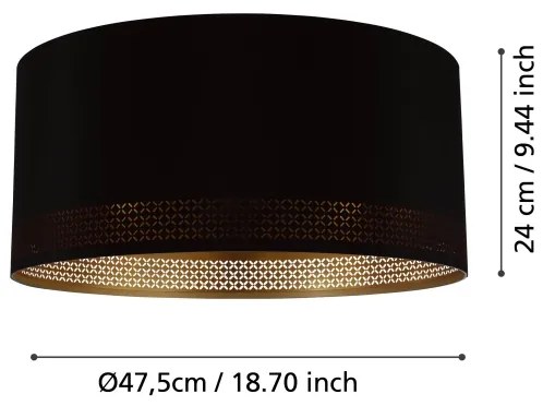 Eglo 99272 - Plafonieră ESTEPERRA 1xE27/40W/230V